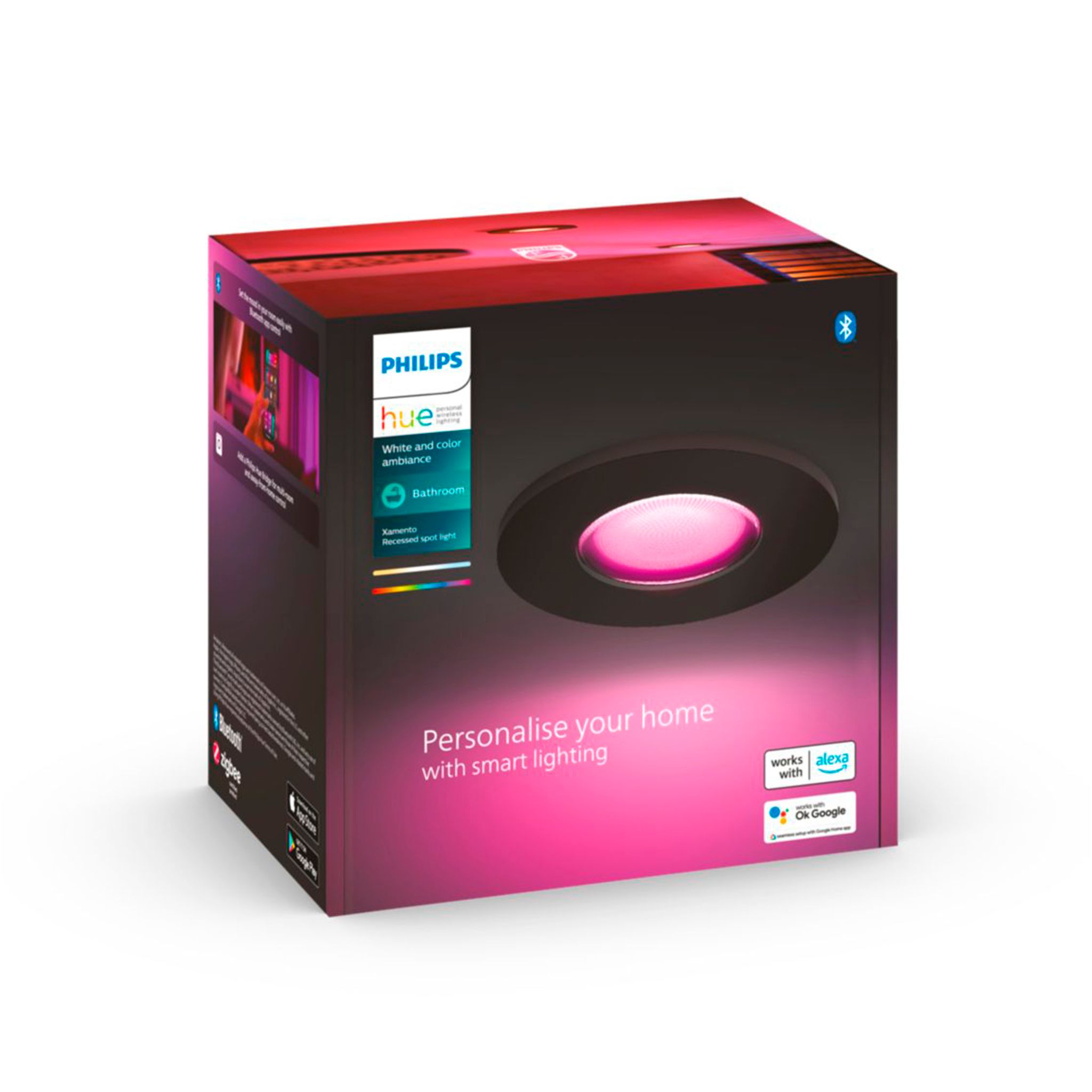 Alasvalo Philips Hue Xamento WCA 5.7W, GU10, 1 kpl / Musta | Alk. 79,90 €