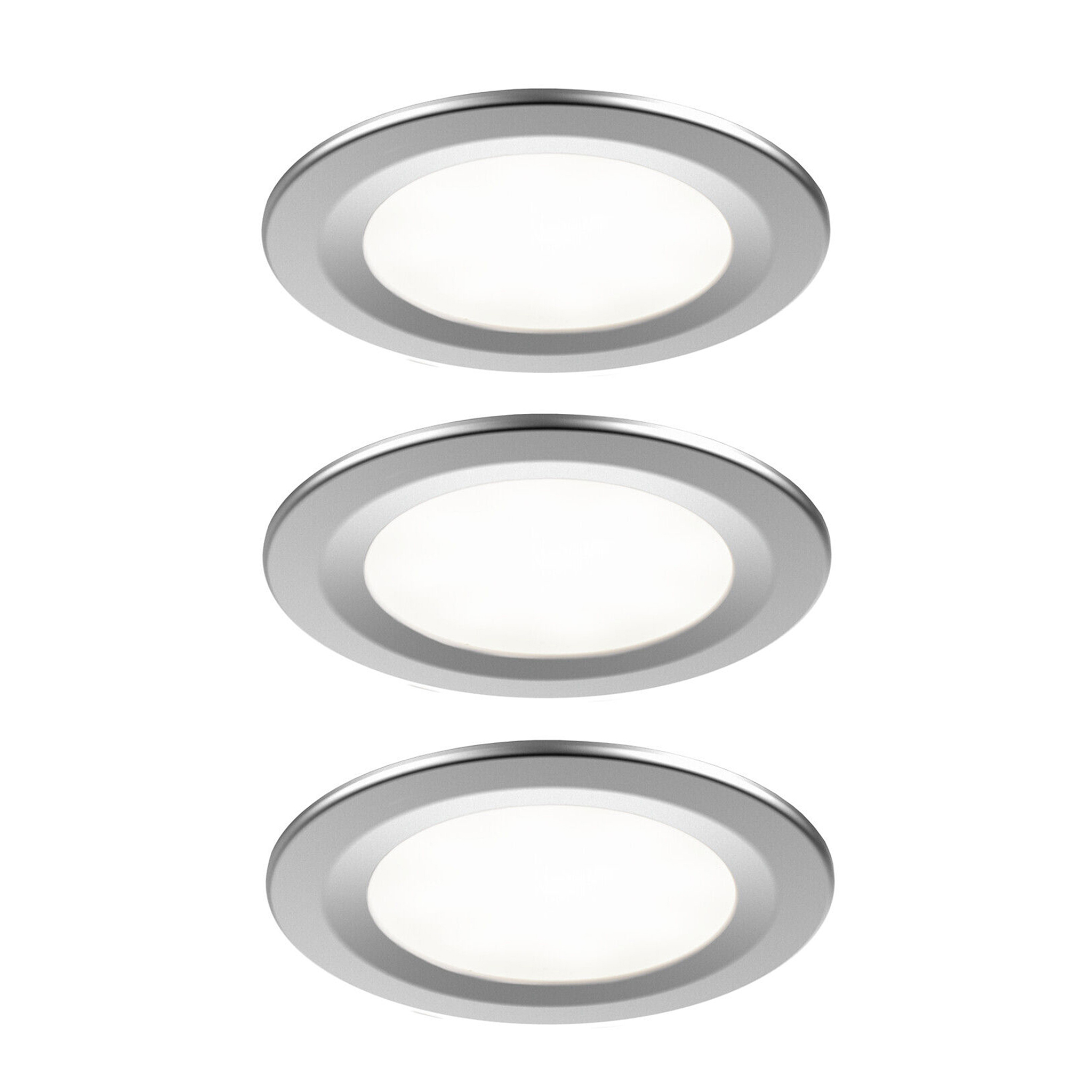 Downlight set Airam Auri, IP20 / 9W, 3 st, Silver