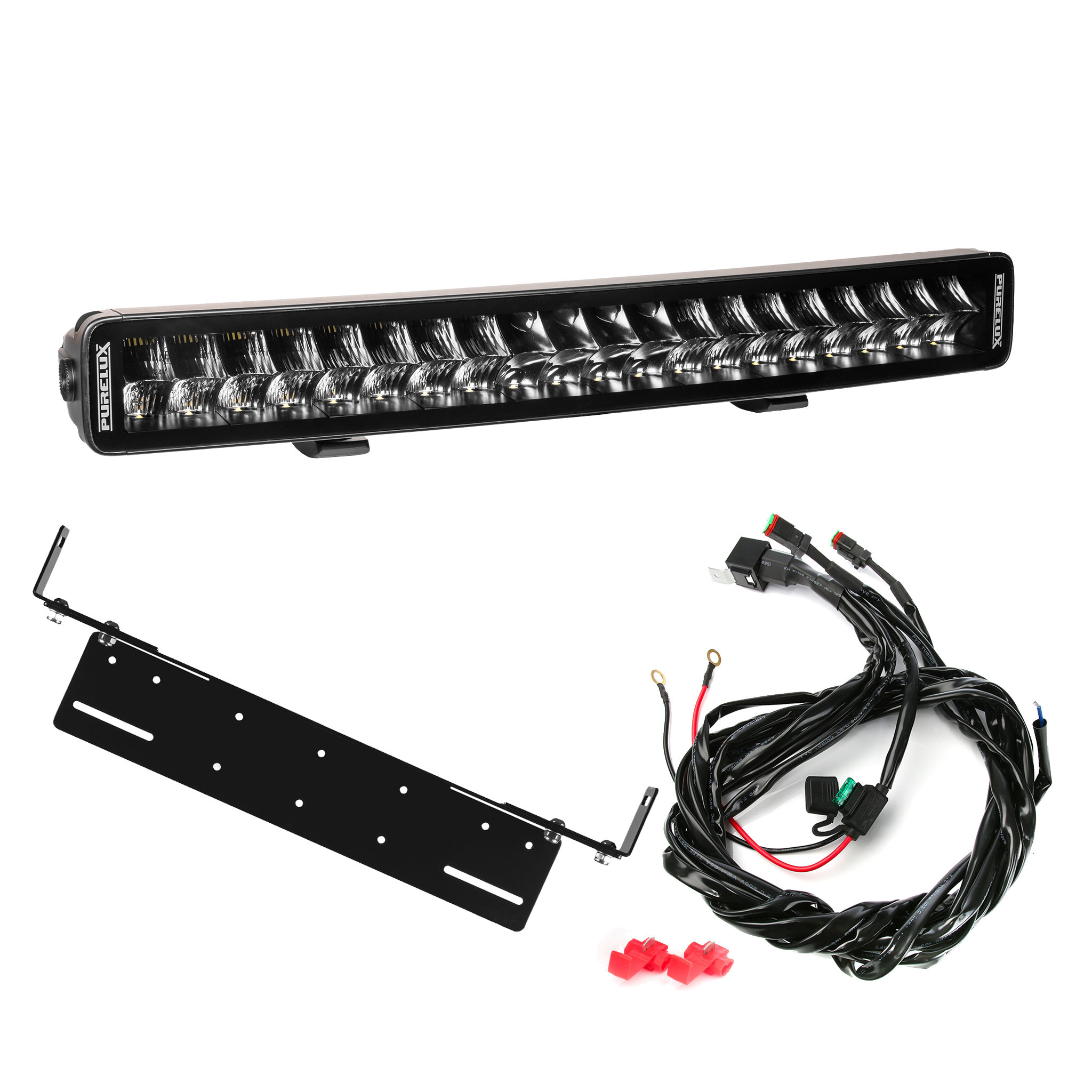 Extraljus Purelux Black Boost C560 - Kurvad / 56 cm / 200W, 1 st - Komplett paket med infälld montering