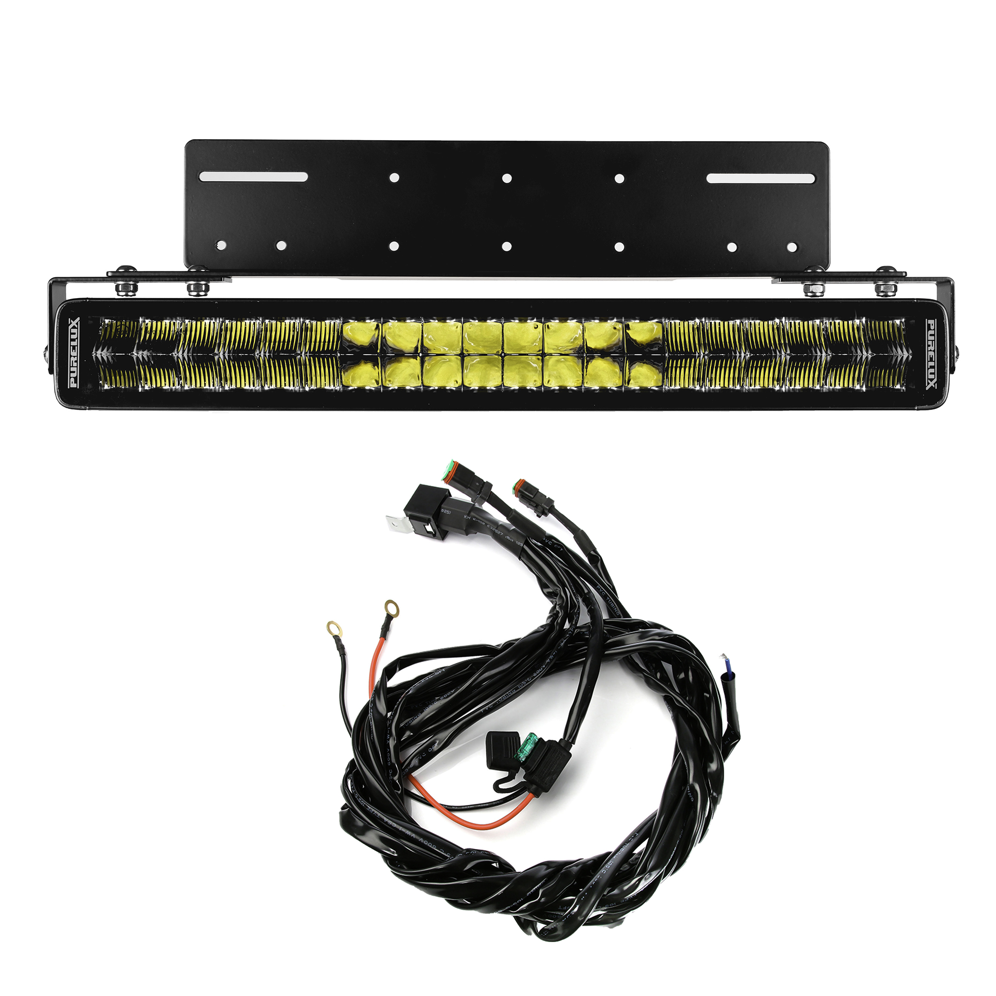 Extraljus Purelux Black Boost S560 - Rak / 56 cm / 200W, 1 st - Komplett paket med infälld montering
