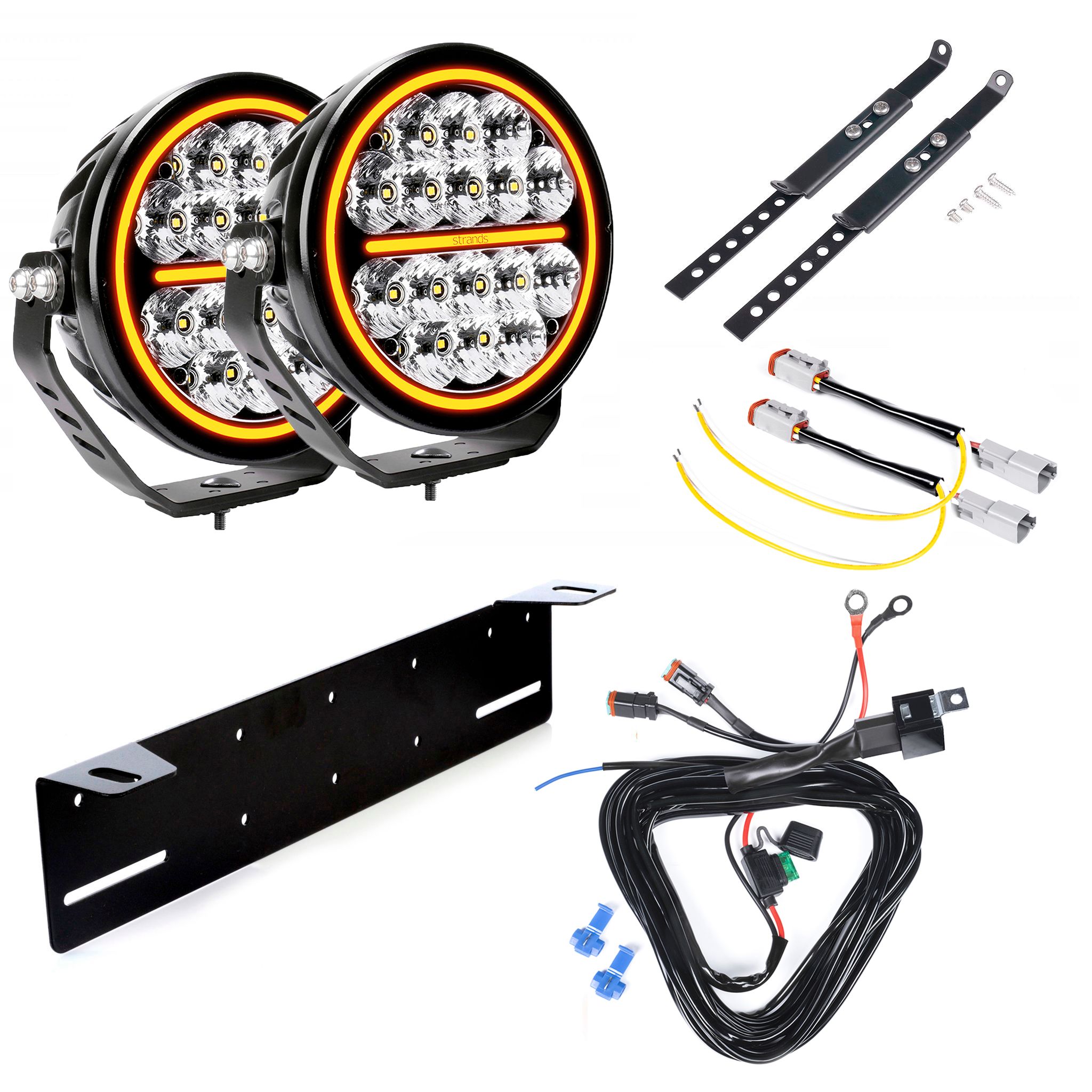 Auxiliary light Strands Siberia Night Ranger 7 - Round / 18 cm / 80W, 2 pcs - Complete package afbeelding