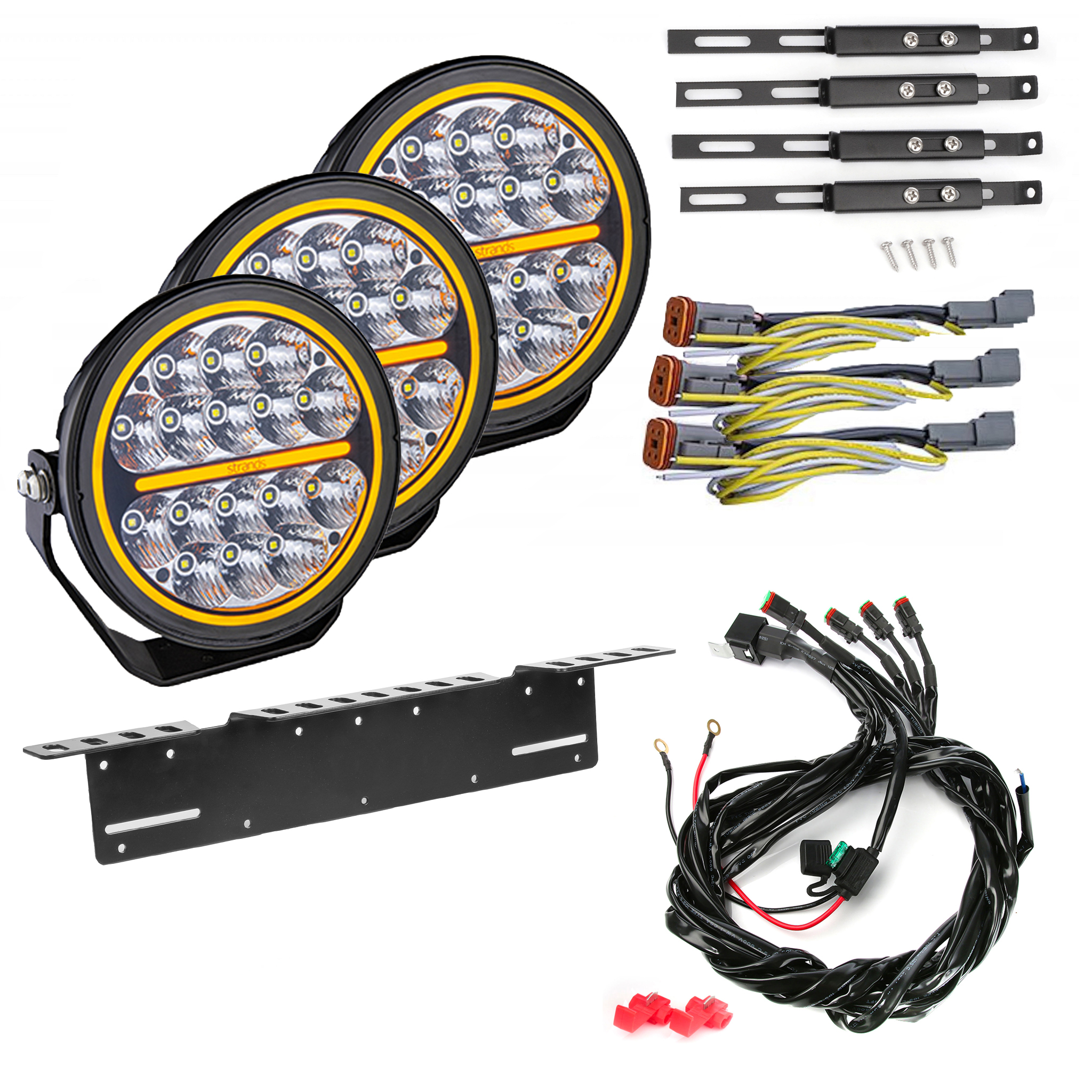 Extraljus Strands Siberia Night Ranger 7 - Runda / 18 cm / 80W, 3 st - Komplett paket