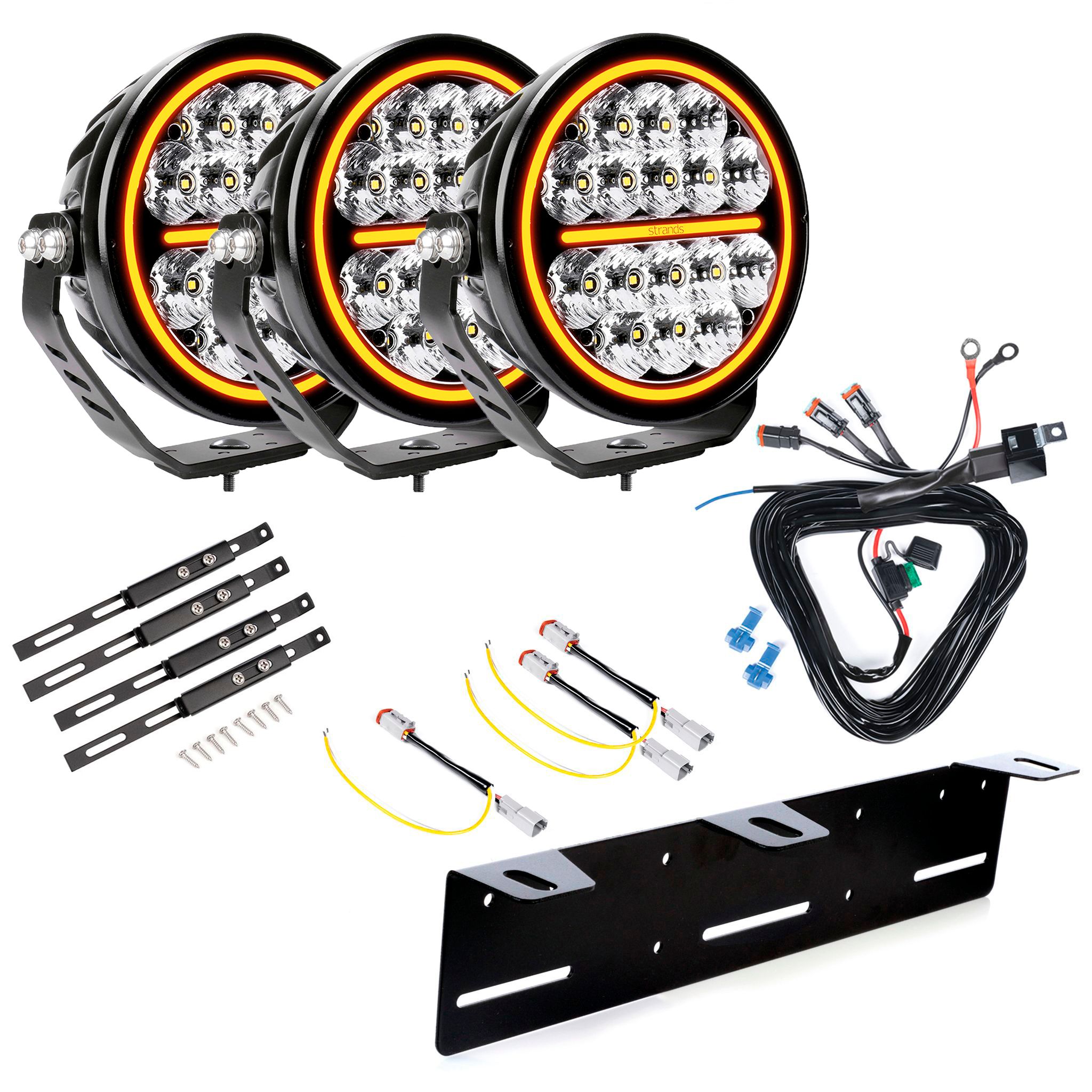 Auxiliary light Strands Siberia Night Ranger 7 - Round / 18 cm / 80W, 3 pcs - Complete package afbeelding