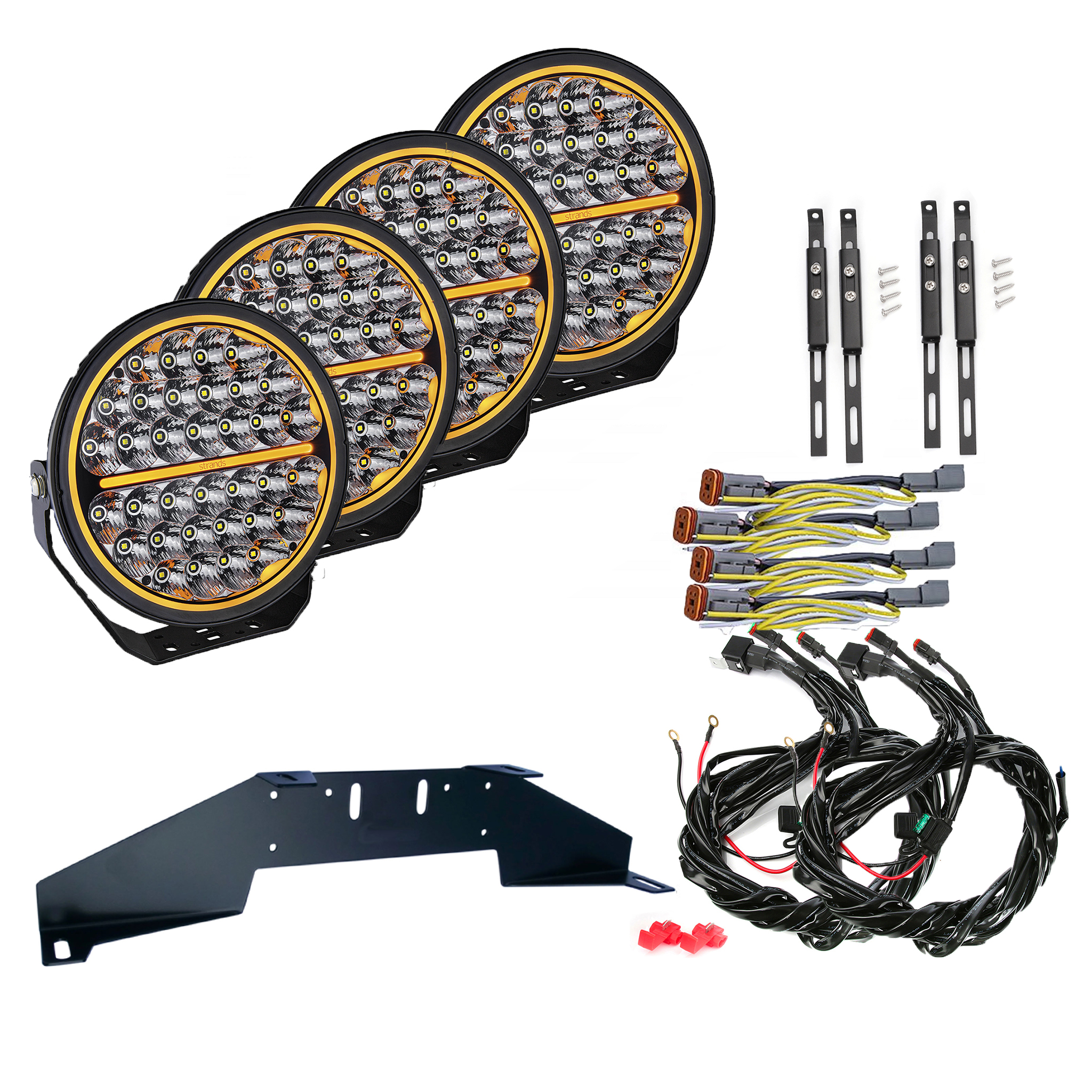 Extraljus Strands Siberia Night Ranger 9 - Runda / 23 cm / 170W, 4 st - Komplett paket