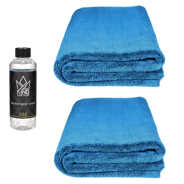Kuivausliina King Carthur Blue Sapphire - 70x120 cm / 800 g/m² / Mikrokuitu, 2 kpl + Mikrokuituliinojen pesuaine