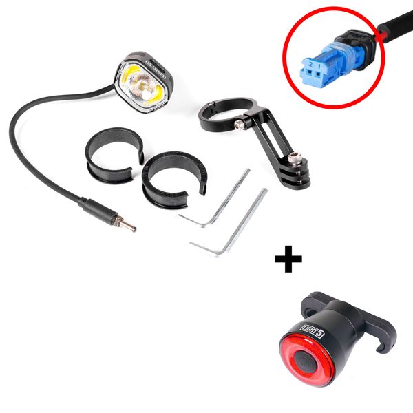 Elsykkellykt Light5 EB1000 - 1000 lm / Bosch, Frontlykt + Light5 Blip baklykt
