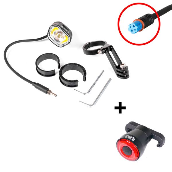 Bicycle lamp for electric bicycle Light5 EB1000 - 1000 lm / Bosch, Front light + Light5 Blip -Rear light (Performance CX Gen 4 Smart System BES3) afbeelding 1