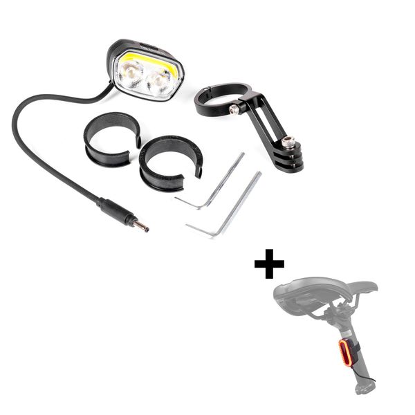 Cykellampa för elcykel LIGHT5 EB2000 - 2000 lm / till Shimano, Framlampa + EB30 Baklampa