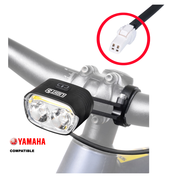 Elsykkellykt Light5 EB2000 - 2000 lm / Yamaha, Kun lykt (male)