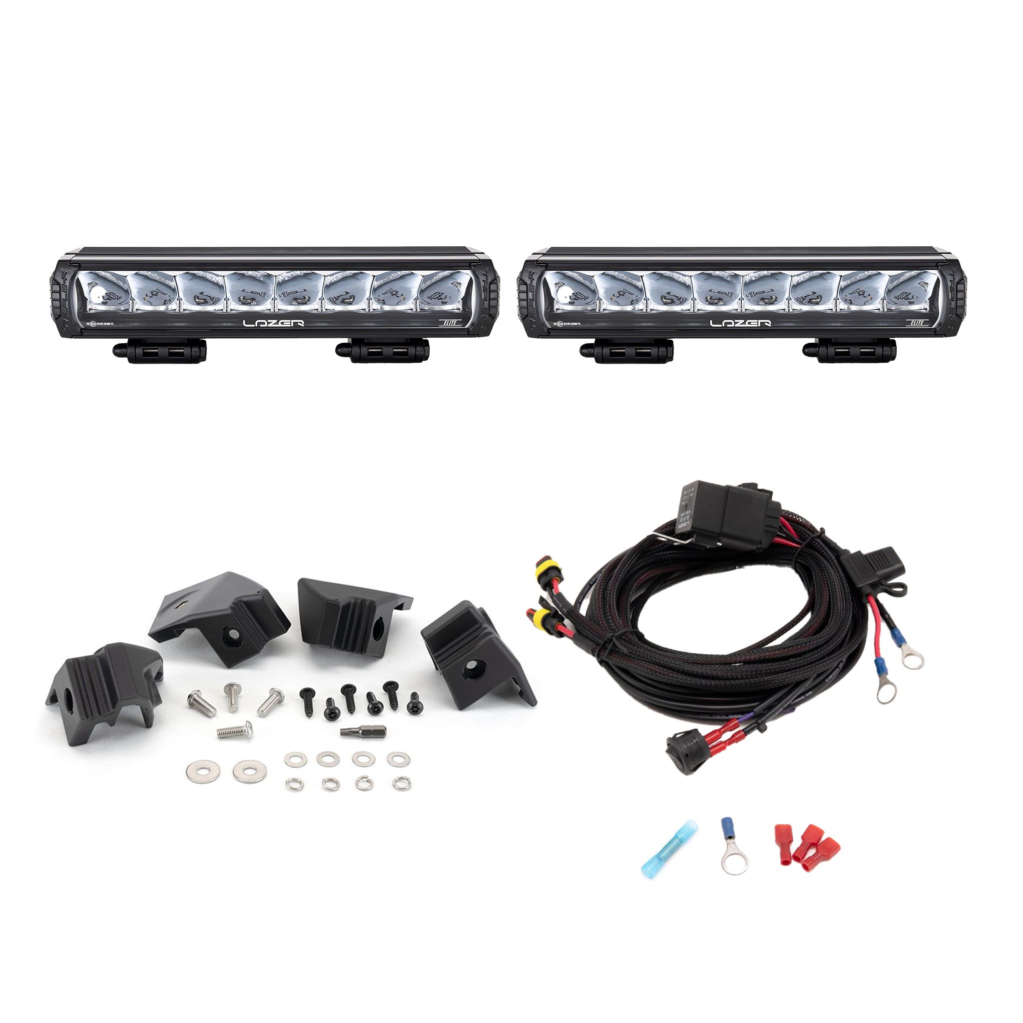 Auxiliary light kit Chevrolet Silverado 1500 LT (2022-2024), 2 x Lazer Triple-R 1000, 2 x Lazer Triple-R 1000 Elite GEN2 afbeelding