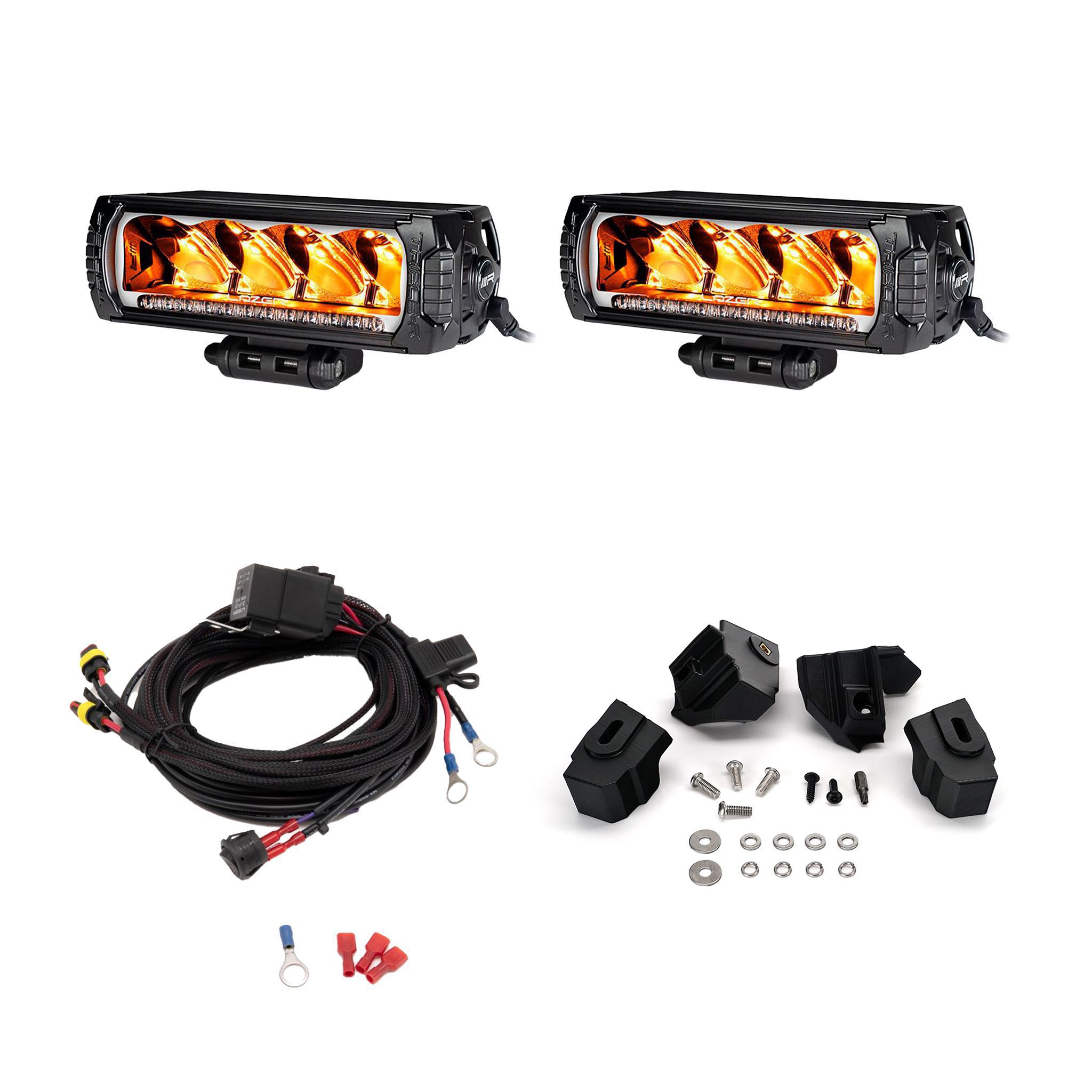 Auxiliary light set Ford Ranger Wildtrak (2023+), Lazer Triple-R 750, 2 x Triple-R 750 Beacon