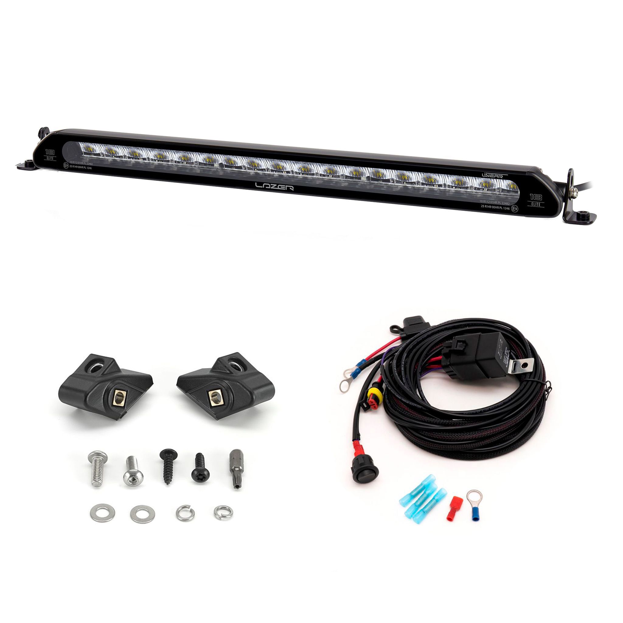 Lisävalosetti Ford Transit Connect (2023+), Lazer Linear 18, Linear 18 Elite (Double E-Mark)