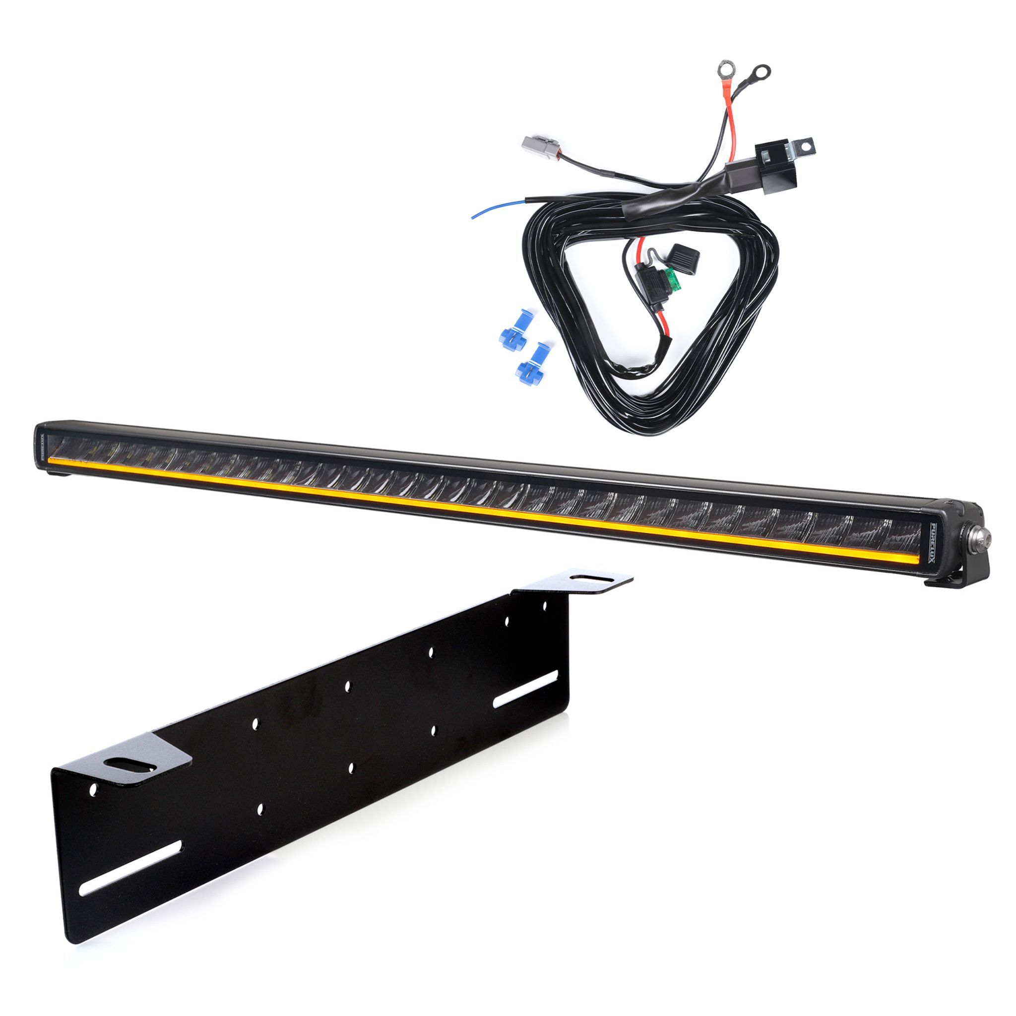 Led bar Purelux Black X-Slim S800 Gen3 - Straight / 80 cm / 165W / Ref. 50, 1 pc - Complete set afbeelding
