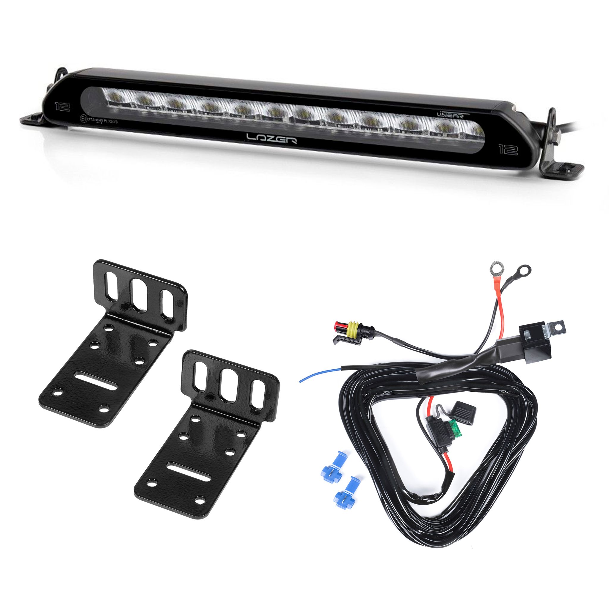 Lisävalo Lazer Linear 12 - Suora / 38 cm / 42W / Ref. 27.5, 1 kpl - Täydellinen setti (Alakiinnitys)