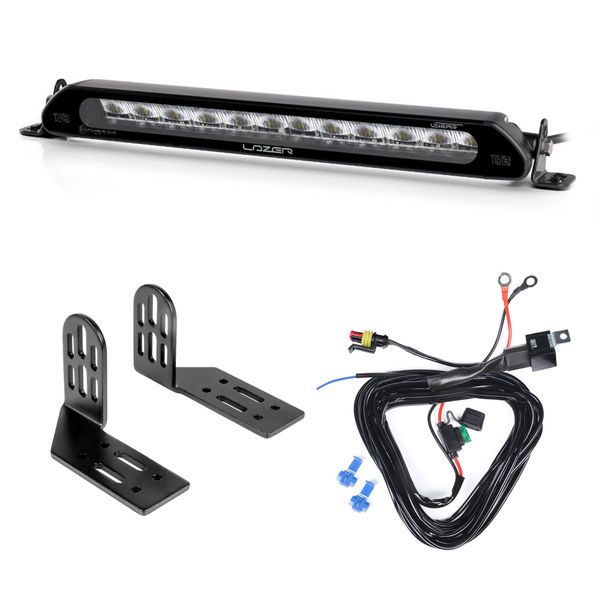 Ekstralys LAZER Linear 12 - Rett / 38 cm / 42W, 1 stk - Komplett pakke (Sidefester)