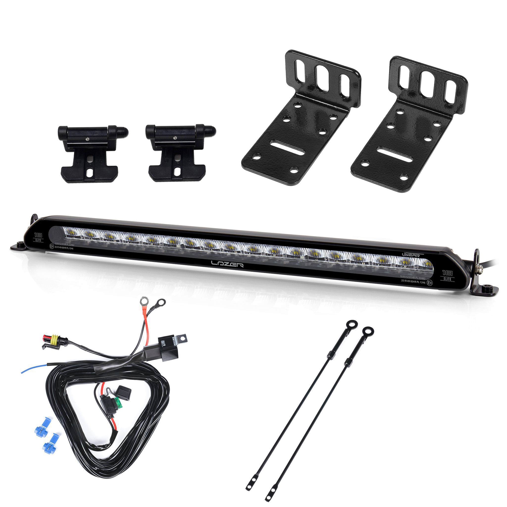 Led bar Lazer Linear 18 Elite (Double E-Mark) - Straight / 53 cm / 130W, 1 pc - Complete kit afbeelding