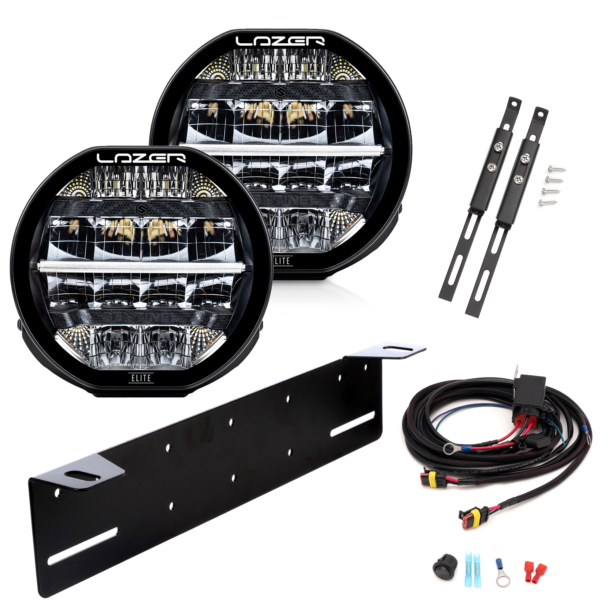 Auxiliary light Lazer Sentinel 7 Elite Parklight - Round / 18 cm / 116W / Ref. 12.5, 2 pcs - Complete package afbeelding