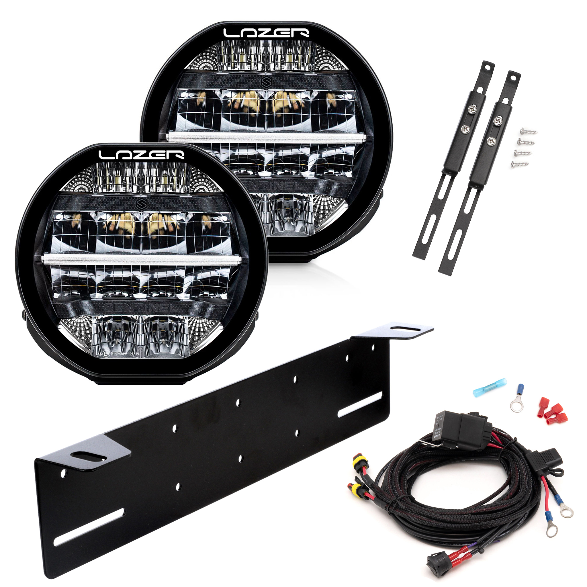 Auxiliary light Lazer Sentinel 7 Standard - Round / 18 cm / 62W / Ref. 12.5, 2 pcs - Complete package afbeelding