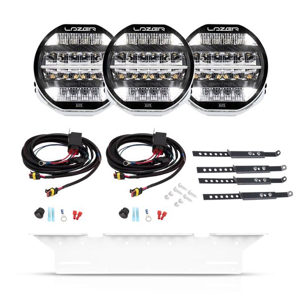 Auxiliary light Lazer Sentinel 9 Elite Parklight White - Round / 23 cm / 145W / Ref. 20, 3 pcs - Complete set afbeelding 1