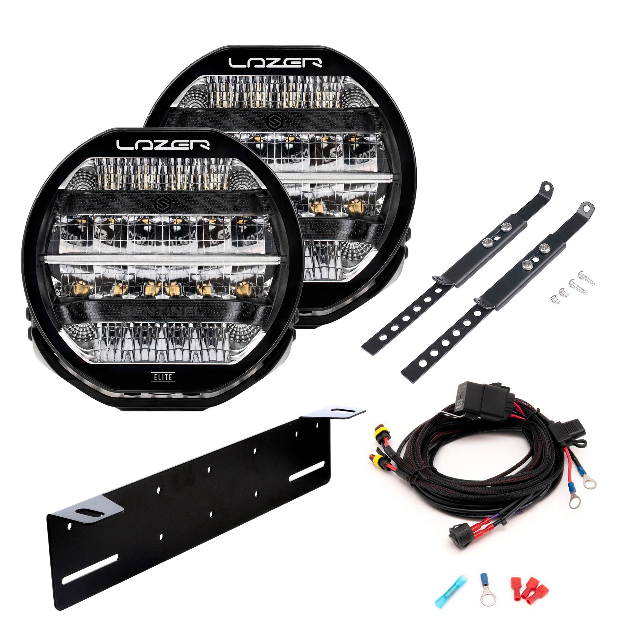 Auxiliary light Lazer Sentinel 9 Elite - Round / 23 cm / 145 W, 2 pcs - Complete package afbeelding
