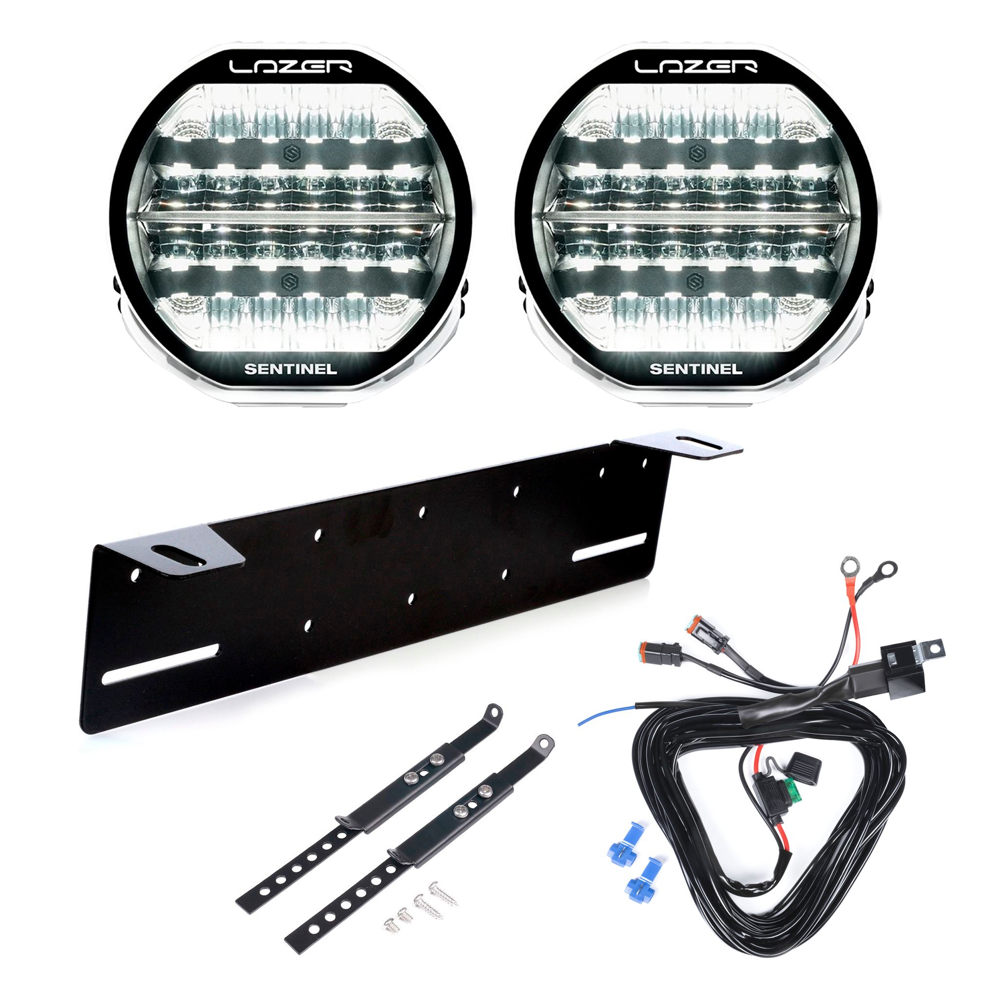 Auxiliary light Lazer Sentinel 9 Highline Beacon White - Round / 23 cm / 130W / Ref. 12.5, 2 pcs - Complete set afbeelding
