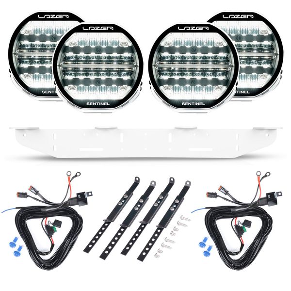 Auxiliary light Lazer Sentinel 9 Highline Beacon White - Round / 23 cm / 130W / Ref. 12.5, 4 pcs - Complete set afbeelding 1