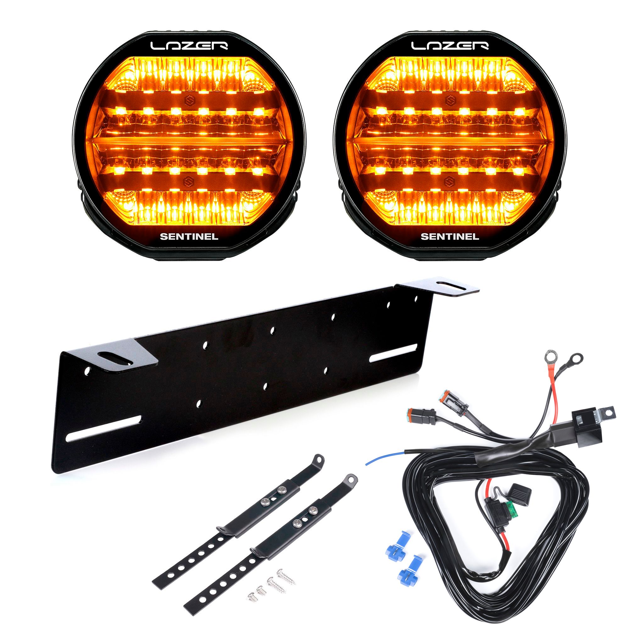 Auxiliary light Lazer Sentinel 9 Highline Beacon - Round / 23 cm / 130W / Ref. 12.5, 2 pcs - Complete set afbeelding