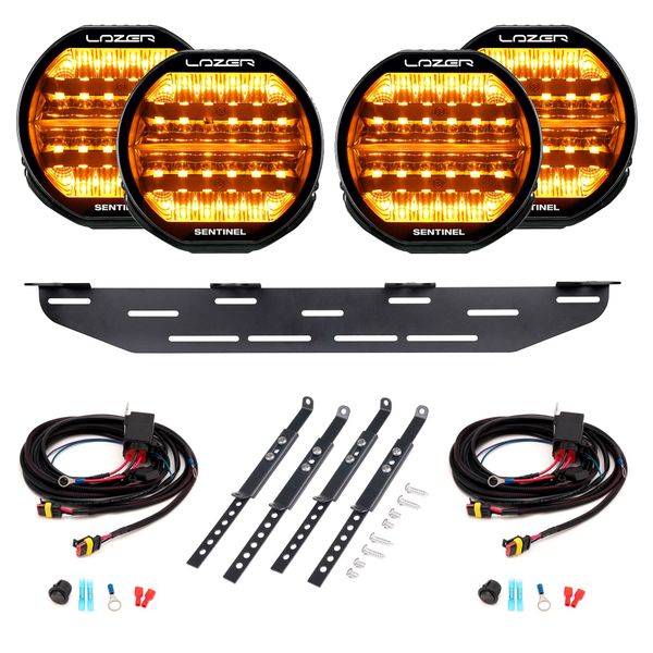Auxiliary light LAZER Sentinel 9 Highline - Round / 23 cm / 130W / Ref. 12.5, 4 pcs - Complete set afbeelding 1