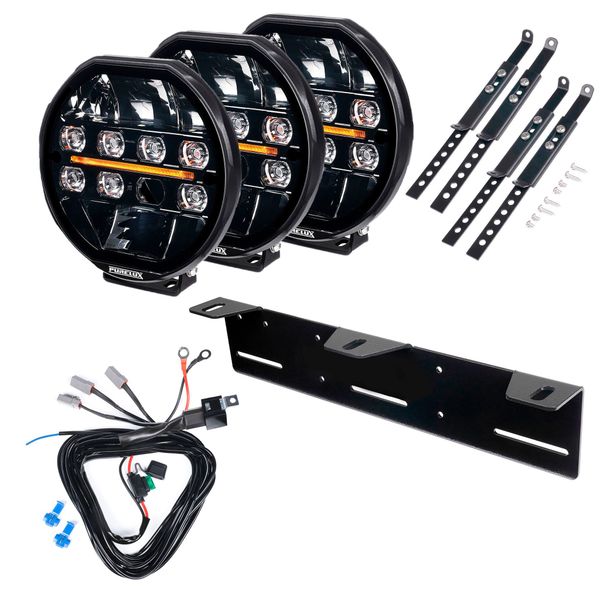 Auxiliary light PURELUX 7200 - Round / 18 cm / 108W / Ref. 25, 3 pcs - Complete set afbeelding 1
