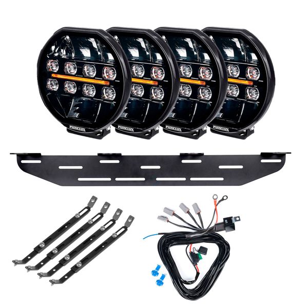 Extraljus PURELUX 7200 - Rund / 18 cm / 108W, 4 st - Komplett paket