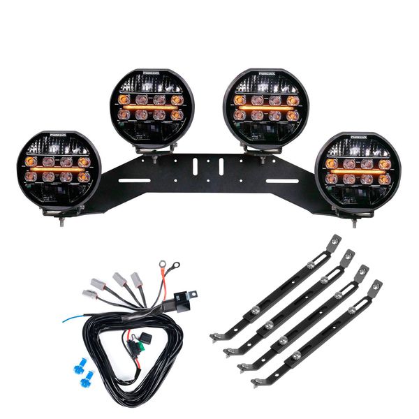 Extraljus PURELUX 7200 - Rund / 18 cm / 108W, 4 st - Komplett paket (WRC)