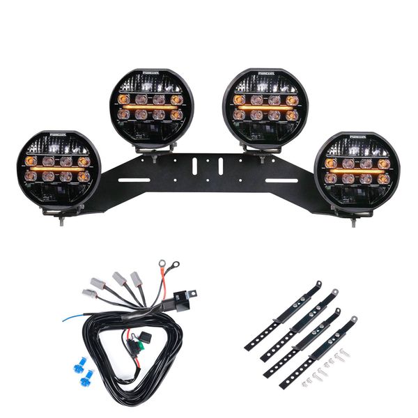 Extraljus PURELUX 7200 - Rund / 18 cm / 108W, 4 st - Komplett paket (WRC)