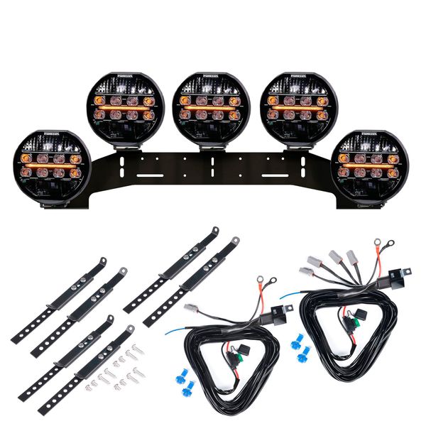 Extraljus PURELUX 7200 - Rund / 18 cm / 108W, 5 st - Komplett paket (WRC)