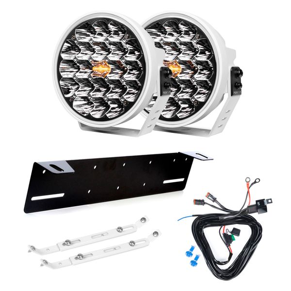 Extraljus PURELUX 770 DRL White - Rund / 18 cm / 130W, 2 st - Komplett paket