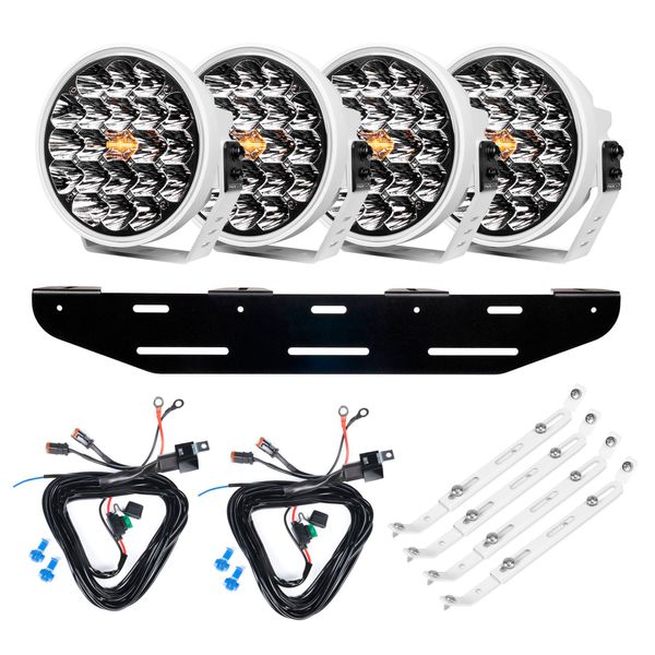 Extraljus PURELUX 770 DRL White - Rund / 18 cm / 130W, 4 st - Komplett paket