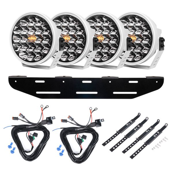 Extraljus PURELUX 770 DRL White - Rund / 18 cm / 130W, 4 st - Komplett paket