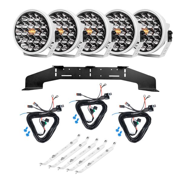 Extraljus PURELUX 770 DRL White - Rund / 18 cm / 130W, 5 st - Komplett paket (WRC)