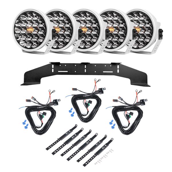 Extraljus PURELUX 770 DRL White - Rund / 18 cm / 130W, 5 st - Komplett paket (WRC)