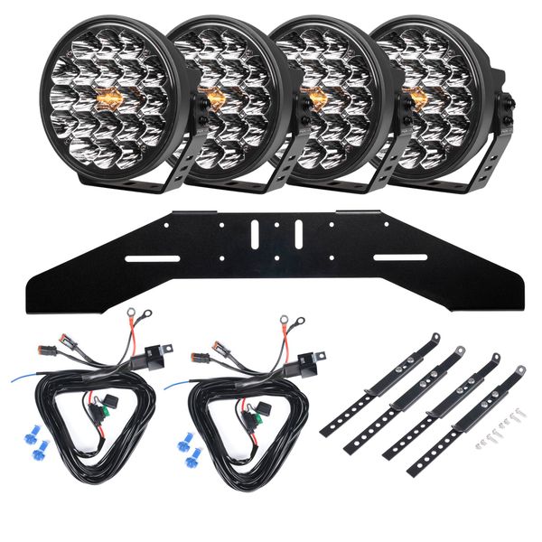 Lisävalo PURELUX 770 DRL - Pyöreä / 18 cm / 130W / Ref. 25, 4 kpl - Täydellinen setti (WRC)