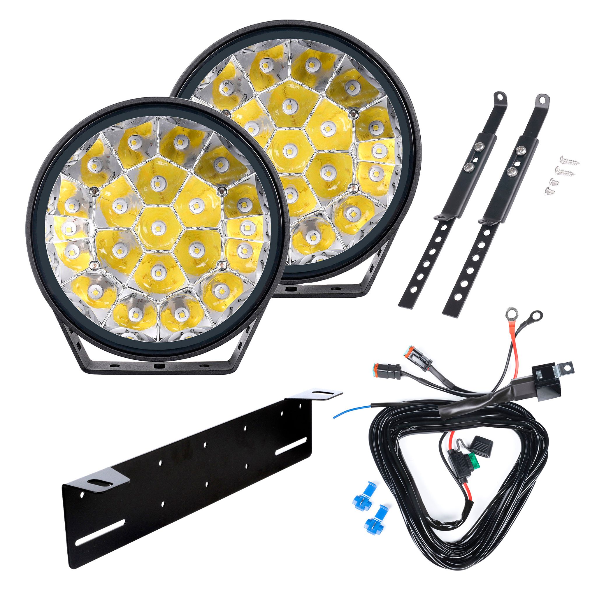 Additional light Purelux 770 UNLIMITED - Round / 18 cm / 113W / Off-road, 2 pcs - Complete set afbeelding