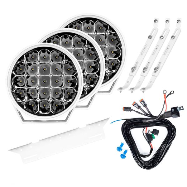 Extraljus PURELUX 770 White Gen2 - Rund / 18 cm / 130W, 3 st - Komplett paket