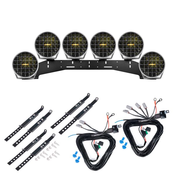 Auxiliary light Purelux 9110 DRL White - Round / 23 cm / 175W / Ref. 50, 6 pcs - Complete set (WRC) afbeelding