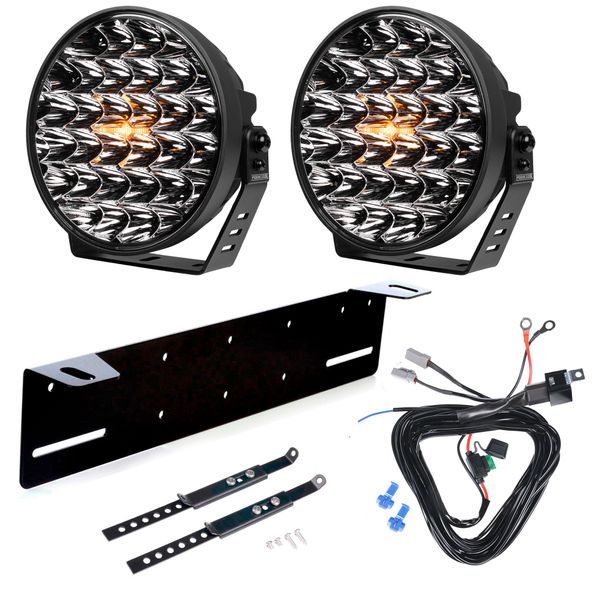 Auxiliary light Purelux 9110 DRL - Round / 23 cm / 175W / Ref. 50, 2 pcs - Complete set afbeelding 1