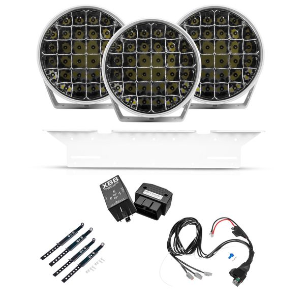 Extraljus PURELUX 9110 White - Rund / 23 cm / 175W, 3 st - Komplett paket + XBB Dongle & PowerUnit