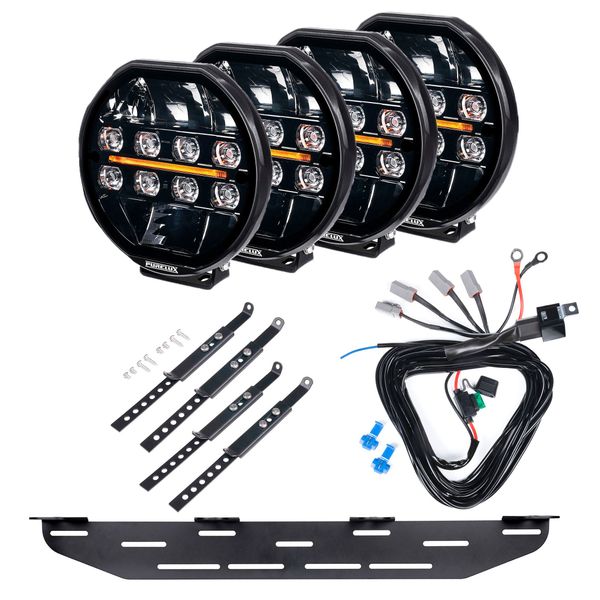 Auxiliary light Purelux 9200 - Round / 22 cm / 200W / Ref. 30, 4 pcs - Complete set afbeelding 1