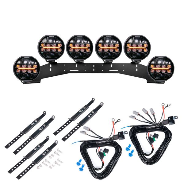Auxiliary light PURELUX 9200 - Round / 22 cm / 200W / Ref. 30, 6 pcs - Complete set (WRC) afbeelding 1