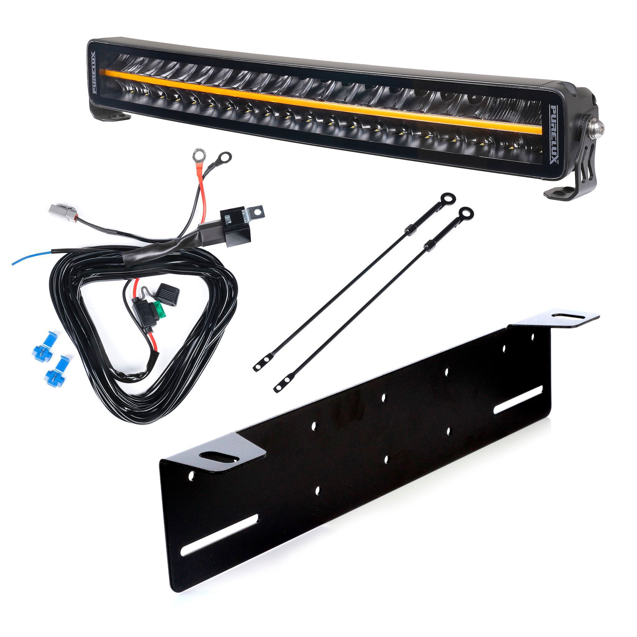 Led bar Purelux Black Boost C560 Gen3 - Curved / 56 cm / 200W / Ref. 50, 1 pc - Complete set afbeelding