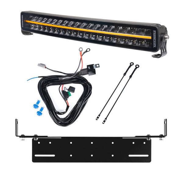 Extraljus PURELUX Black Boost C560 - Kurvad / 56 cm / 200W, 1 st - Komplett paket med justerbar extraljushållare