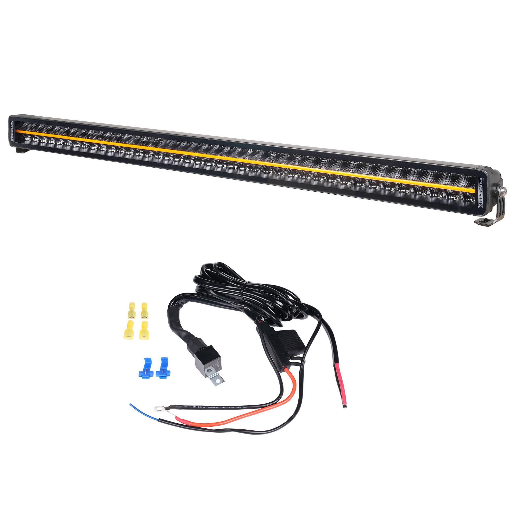 Led bar Purelux Black Boost S1070 Gen3 - Straight / 107 cm / 400 W / Ref. 50, 1 pc + Wiring harness afbeelding