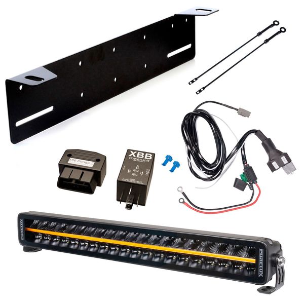 Led bar PURELUX Black Boost S560 - Straight / 56 cm / 200W / Ref. 50, 1 pc - Complete set + XBB Dongle&PowerUnit connection relay afbeelding 1